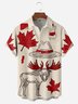 Big Size Canada Day Chest Pocket Short Sleeve Shirt