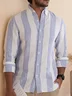 Striped Print Long Sleeve Casual Shirt